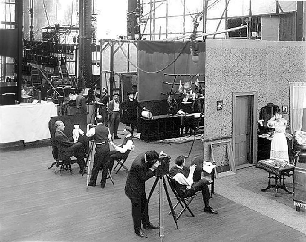 Silent Era shooting on a stage-After