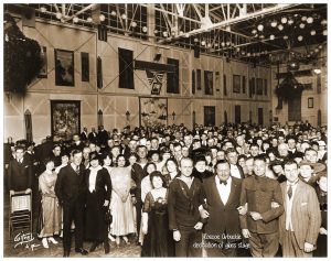 Arbuckle at glass stage dedication