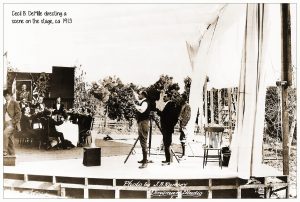 Lasky studio 1913 demille on the outdoor stage