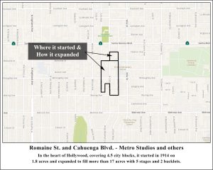 Romaine And Cahuenga Hollywood Map