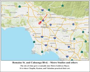 Romaine And Cahuenga La Map